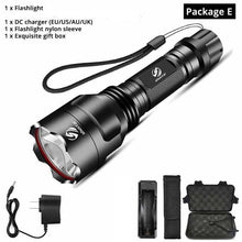 Load image into Gallery viewer, Rechargeable Adjustable Zoomable Waterproof LED Flashlight Super bright LED Tactical Torch Flashlight For Night Riding Camping Hiking Hunting & Indoor Activities