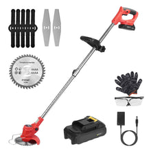 Load image into Gallery viewer, Rechargeable Electric Cordless Grass Trimmer with Alloy Saw Blade