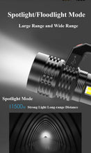 Load image into Gallery viewer, Rechargeable Handheld Flashlights Waterproof 3 Switch Mode Powerful High Lumens Spotlight Fashlight High Power Portable LED Waterproof Outdoor Long Lasting Spot Light Flashlight For Home & Outdoor Use