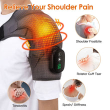 Load image into Gallery viewer, Rechargeable Heated Shoulder Wrap Massager Shoulder Brace Support with 3 Heating Levels