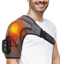 Load image into Gallery viewer, Rechargeable Heated Shoulder Wrap Massager Shoulder Brace Support with 3 Heating Levels