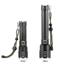 Load image into Gallery viewer, Rechargeable LED Flashlight High Lumen USB Ultra Bright Adjustable Powerful Zoomable Flashlight Water Resistant For Daily Household and Outdoor Camping Hiking Riding Running