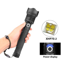 Load image into Gallery viewer, Rechargeable LED Flashlights Waterproof Hnadheld Super Bright High Lumens Zoomable Powerful Lamp Bead Flashlight Torch For Outdoor & Indoor Camping Running Fishing Hiking Lamp