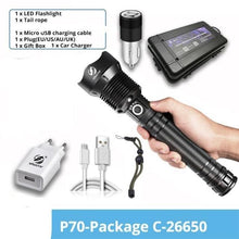 Load image into Gallery viewer, Rechargeable LED Flashlights Waterproof Hnadheld Super Bright High Lumens Zoomable Powerful Lamp Bead Flashlight Torch For Outdoor & Indoor Camping Running Fishing Hiking Lamp