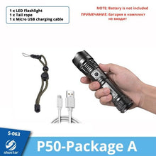 Load image into Gallery viewer, Rechargeable LED Flashlights Waterproof Hnadheld Super Bright High Lumens Zoomable Powerful Lamp Bead Flashlight Torch For Outdoor & Indoor Camping Running Fishing Hiking Lamp