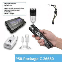 Load image into Gallery viewer, Rechargeable LED Flashlights Waterproof Hnadheld Super Bright High Lumens Zoomable Powerful Lamp Bead Flashlight Torch For Outdoor & Indoor Camping Running Fishing Hiking Lamp