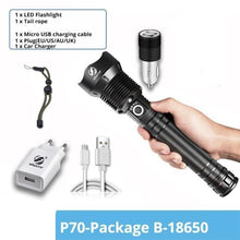 Load image into Gallery viewer, Rechargeable LED Flashlights Waterproof Hnadheld Super Bright High Lumens Zoomable Powerful Lamp Bead Flashlight Torch For Outdoor & Indoor Camping Running Fishing Hiking Lamp