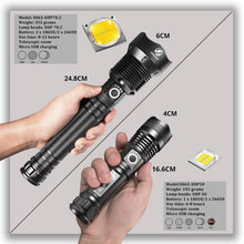 Load image into Gallery viewer, Rechargeable LED Flashlights Waterproof Hnadheld Super Bright High Lumens Zoomable Powerful Lamp Bead Flashlight Torch For Outdoor & Indoor Camping Running Fishing Hiking Lamp