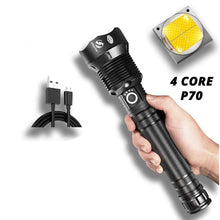 Load image into Gallery viewer, Rechargeable LED Flashlights Waterproof Hnadheld Super Bright High Lumens Zoomable Powerful Lamp Bead Flashlight Torch For Outdoor & Indoor Camping Running Fishing Hiking Lamp