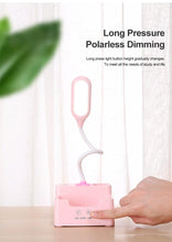 将图片加载到图库查看器,Rechargeable Led Table Lamp With Fan Touch Dimmable Desk Lamp Eye protection Reading Light For Kid With Phone Hoder Pen Holder Decorative Table Lamp Cute Study Lamps for Bedroom Décor