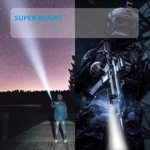 Load image into Gallery viewer, Rechargeable LED Tactical Flashlights Waterproof Powerful High Lumen Super Bright Power LED Aluminum Flashlight For Hiking Outdoor Camping Fishing Jogging Running HouseholdPowerful Light