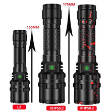 Load image into Gallery viewer, Rechargeable LED Tactical Flashlights Waterproof Powerful High Lumen Super Bright Power LED Aluminum Flashlight For Hiking Outdoor Camping Fishing Jogging Running HouseholdPowerful Light