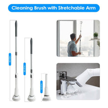 Load image into Gallery viewer, Rechargeable Telescopic Cleaning Brush 6 Replaceable Heads 2 Speed Adjustable Extension Arm