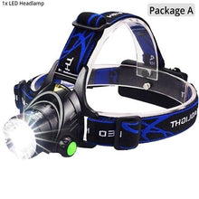 Load image into Gallery viewer, Rechargeable Ultra-bright High Lumen LED Headlamp Hands-Free USB Zoomable Headlight Waterproof Super Bright Head Lights For Fishing Camping Hiking Riding JoggingTorch Flashlight