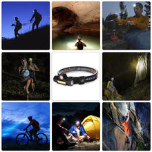 将图片加载到图库查看器,Rechargeable Waterproof Powerful LED Headlamp Portable Mini Built-in 18650 Battery Flashlight For Portable Head Lamp Flashlight, Outdoor Lightweight Durable Headlight For Outdoor Running Camping Reading Fishing Walking Jogging Headlight