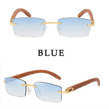 Load image into Gallery viewer, Rectangle Sunglasses for Men/Women Small Rimless Square Shade Eyewear Sunglasses For Men Super Clear Rimless Sunglasses Classic Driving Square Sunglasses