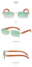 Load image into Gallery viewer, Rectangle Sunglasses for Men/Women Small Rimless Square Shade Eyewear Sunglasses For Men Super Clear Rimless Sunglasses Classic Driving Square Sunglasses