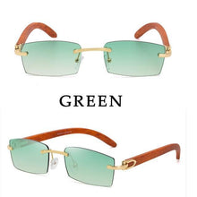 Load image into Gallery viewer, Rectangle Sunglasses for Men/Women Small Rimless Square Shade Eyewear Sunglasses For Men Super Clear Rimless Sunglasses Classic Driving Square Sunglasses