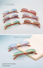 Load image into Gallery viewer, Rectangle Sunglasses for Men/Women Small Rimless Square Shade Eyewear Sunglasses For Men Super Clear Rimless Sunglasses Classic Driving Square Sunglasses