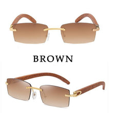 Load image into Gallery viewer, Rectangle Sunglasses for Men/Women Small Rimless Square Shade Eyewear Sunglasses For Men Super Clear Rimless Sunglasses Classic Driving Square Sunglasses