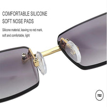 Load image into Gallery viewer, Rectangle Sunglasses for Men/Women Small Rimless Square Shade Eyewear Sunglasses For Men Super Clear Rimless Sunglasses Classic Driving Square Sunglasses