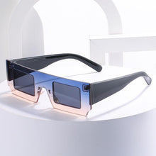 Load image into Gallery viewer, Rectangle Sunglasses for Women Retro Trendy Fashion Glasses Oval Lenses Narrow Thin Square Frame with UV400 Protection Decent Contrast Color Slice Box Style Glasses In Ocean Color Sunglasses For Men & Women