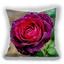 将图片加载到图库查看器,Red Flower Cushion Pillow Covers Love Pillow Covers Decorative Linen Square Couple Cushion Cases Home Decor Polyester Throw Pillow Case Super Soft Short Plush Cushion Cover Festive Home Decorative Cushions 45X45CM