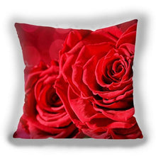 将图片加载到图库查看器,Red Flower Cushion Pillow Covers Love Pillow Covers Decorative Linen Square Couple Cushion Cases Home Decor Polyester Throw Pillow Case Super Soft Short Plush Cushion Cover Festive Home Decorative Cushions 45X45CM