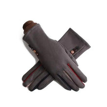 Load image into Gallery viewer, Red Winter Warm One Size Touch Screen Glove Female Fur Thick Driving Comfortable Gloves For Autumn