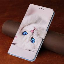 Load image into Gallery viewer, Redmi9T Magnetic Leather Phone Case on For Xiaomi Redmi 9T 9AT 9A 9C NFC Redmi9 9 T A Power 9Prime Wallet Book Cute Cover Colorful Premium Leather Wrist Strap Viewing Stand Magnetic Folio Inner Protective Flip Cover