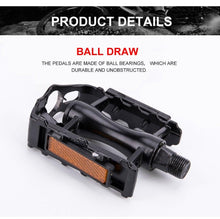 将图片加载到图库查看器,Reflective Setting On Both Sides All-aluminum Large Pedal Bicycle Universal Non-slip Pedal Riding Equipment Bike Pedals Mountain Road Bicycle Flat Pedal-Universal Lightweight Aluminum Alloy Platform Pedal For Travel Cycle-Cross The Road
