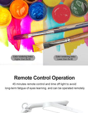 Load image into Gallery viewer, Remote Control LED Desk Lamp Eye-Caring Adjustable Office Lamp USB Charging Touch Control Memory Function Reading Table Lights Decorative Table Lamp Cute Study Lamps for Bedroom Décor