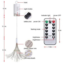 Load image into Gallery viewer, Remote Control Waterproof Christmas Fireworks LED String Lights
