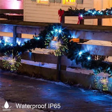 Load image into Gallery viewer, Remote Control Waterproof Christmas Fireworks LED String Lights