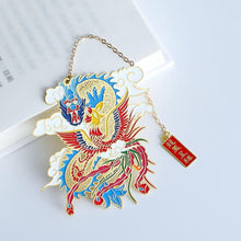 Load image into Gallery viewer, Retro Carving Brass Bookmark Tassel Pendant Book Clip Metal Pagination Mark Student Gift Stationery School Supply Metal Creative Bookmark Chinese Style Unique Vintage Series Gift For Reader Student