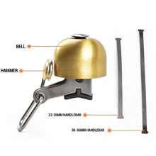 Load image into Gallery viewer, Retro Classical Bicycle Bell Clear Loud Sound Road Bike Folding Bikes Handlebar Copper Ring Horn Safety Warning Alarm Bike Bell Classic Bicycle Bell For Bike Ring Bell With Loud Sound Bells For Road Mountain Bike Handlebars Adults