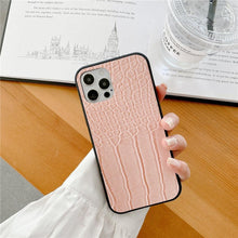 将图片加载到图库查看器,Retro Crocodile Leopard Snake Zebra Pattern Texture PU Leather Cases For iPhone 14 13 Phone Cover Unique Design Shockproof Soft Grip Leather Phone Case For iPhone