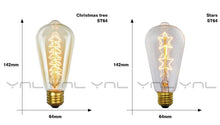 将图片加载到图库查看器,Retro Edison Bulb ST64 A19 T45 G80 G95 G125 Incandescent Light Bulb E27 220V 40W filament bulb lighting tubes Edison