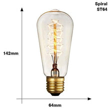 将图片加载到图库查看器,Retro Edison Bulb ST64 A19 T45 G80 G95 G125 Incandescent Light Bulb E27 220V 40W filament bulb lighting tubes Edison