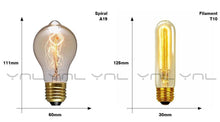 将图片加载到图库查看器,Retro Edison Bulb ST64 A19 T45 G80 G95 G125 Incandescent Light Bulb E27 220V 40W filament bulb lighting tubes Edison