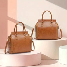 Load image into Gallery viewer, Retro PU Leather Handbag with Multi Card Slot
