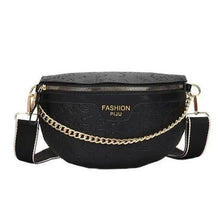 Load image into Gallery viewer, Retro Waist Bag PU Leather Fanny Pack Purse Leather with Gold Chain Strap Stylish Waist Pack Women Belt Bag Multifunctional Chest Bag