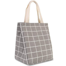 Load image into Gallery viewer, Reusable Lunch Bag Insulated Lunch Box Canvas Fabric with Aluminum Foil