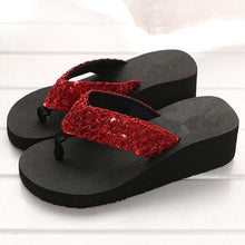 Load image into Gallery viewer, Rhinestone Women Slippers Flip Flops Summer Women Crystal Bling Beach Slides Sandals Casual Shoes Glitter Slides Cozy Bedroom Slippers Shower Shoes Cute Slippers For Women Platform Sandals