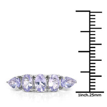 Load image into Gallery viewer, 2.33 Carat Genuine Tanzanite .925 Sterling Silver Ring
