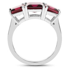 Load image into Gallery viewer, 4.87 Carat Genuine Rhodolite .925 Sterling Silver Ring
