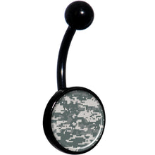 将图片加载到图库查看器,Digital Camo Print Black Belly Ring
