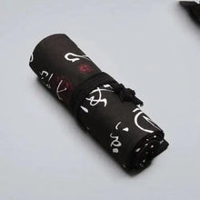 将图片加载到图库查看器,Roll Up Canvas Wrap Pencil Bag For Students Stylish Stationary Storage Pouch Unique Pencil Case For School