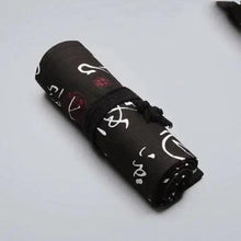 将图片加载到图库查看器,Roll Up Canvas Wrap Pencil Bag For Students Stylish Stationary Storage Pouch Unique Pencil Case For School