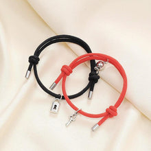 将图片加载到图库查看器,Romantic Magnet Bracelet Couple Classic Key Lock Pair Braslet Lucky Black Red Rope Braclet Key And Lock Attraction Matching Bracelet Lover Gifts For Boyfriend Girlfriend